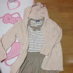 ウィルセレクション、かぎ編みロングカーディガン、アプワイザーやバーバリー好きに！