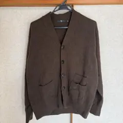 UNIQLO +J プレミアムラムＶネックカーディガン ブラウン