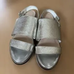 DIANA シルバー メタリック 厚底サンダルのサムネイル