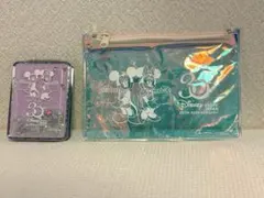 ディズニーストア　30周年オリジナルミラー&オーロラポーチセット、拡大鏡　普通鏡