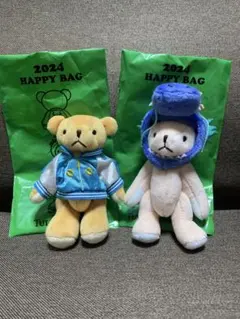 タリーズ 2024 ハッピーバッグ ベアフル マスコット 2体【辰】のサムネイル