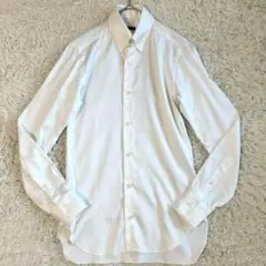 【美品 近年】BARBA バルバ ブロードシャツ タブカラー イタリア製 洗える