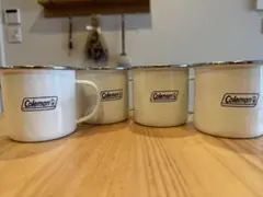 エナメルマグカップ Coleman (コールマン)　ホーロー　4個セットのサムネイル