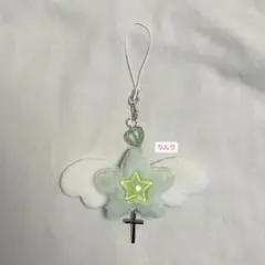 エンジェルコア ストラップ 緑 グリーン ウィッシュコア 天使の羽 星