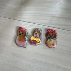 犬のキャラクターシール3枚セット