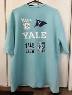 ヤレ ユニバーシティ 半袖スウェット 水色 プリント Ｍ　Tシャツのサムネイル