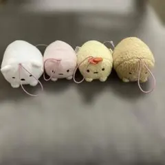 すみっこぐらし　ゴムひも付ぬいぐるみ4点セット