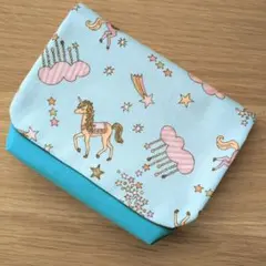 No.198 ハンドメイド 移動ポケット ユニコーン×ブラック 女の子 - メルカリ