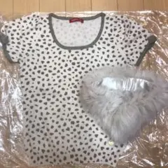 ファー付きニット