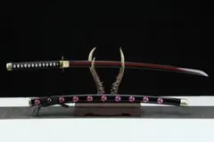 ✨【神鷹 猟戸】103cm 模造刀 超希少 漆塗り鞘 下緒付き 古風金具 観賞