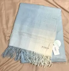 ⭐︎寒波対策セール⭐︎未使用タグ付フルラチェックカシミヤ100%ストール手洗い可