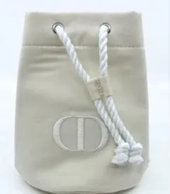 dior ノベルティ巾着　ポーチ　ディオール　非売品　アイボリー　メイク　ポーチ