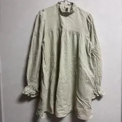 SLY クリーム色 長袖 ミニパフスリーブワンピース