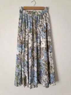 ロングスカート Lサイズ 大きいサイズ 総柄スカート