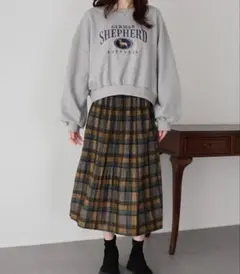 DAY CLOSET プリーツチェックスカート 裏地付き