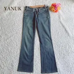 YANUK ヤヌーク【24】ストレートデニム ブルー カジュアル