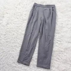 ViS ✨センタープレス テーパードパンツ グレー Sサイズ オフィス 美脚