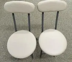 ボンベイMO// ベージュ 折りたたみ椅子 2脚セット