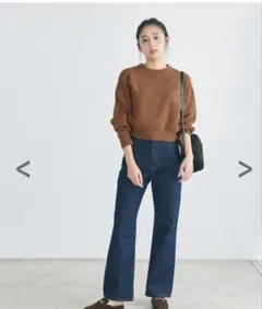 basement online スウェットライクニット(キャメル)