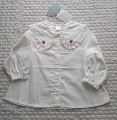 【新品タグ付き】futafuta いちご刺繍 ブラウス 90