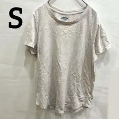 輸入古着 OLD NAVY オールドネイビー Tシャツ S ベージュ ネップ柄のサムネイル