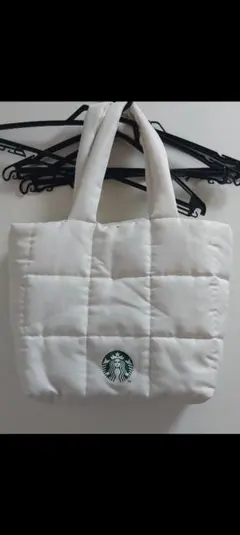 Starbucks ホワイトキルティングトートバッグ