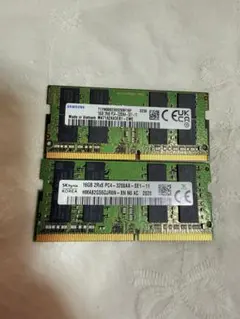 ノートPC用SAMSUNGPC4-3200AA 32GB(16GB×2枚) - メルカリ