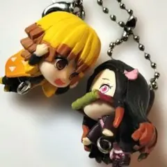 鬼滅の刃　つまんでつなげてマスコット　竈門禰豆子　我妻善逸