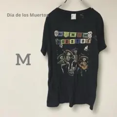 Dia de los Muertos Tシャツ 【M】ブラック　スカル