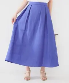 極美品✨PLEATS PLEASE スカート ブルー 3 ポケット付 ロング - メルカリ