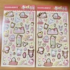 サンリオキャラクターズ 喫茶　箔押しシール　２枚