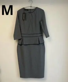 【新品未使用】上品 スーツワンピース Mサイズ 秘書風・オフィス・フォーマルに◎