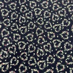 黒地小鼻柄ハートシーチング 114×190