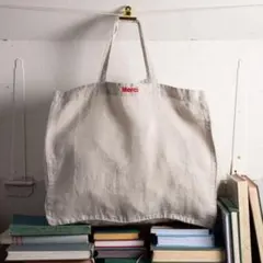 Merci Paris リネン　トートバッグ　大容量　麻　メルシーのサムネイル