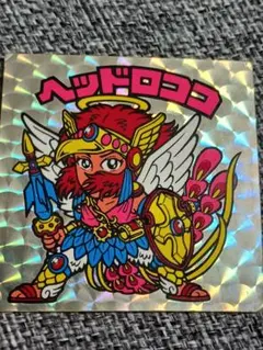 旧ビックリマンシール　ヘッドロココ　裏台紙濃黄　正扇