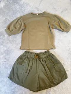 petit main 110サイズ トップスとショートパンツセット