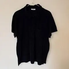 ENGINEERED GARMENTS パイル地 ポロシャツ ブラック