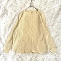 UNIQLO ユニクロ ワッフルクルーネック 長袖 カットソー ロンT XL