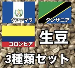 【コーヒー生豆】3種類合計3kgセット！　※送料無料