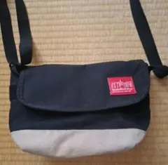 Manhattan Portage ショルダーバッグ 黒/ベージュ
