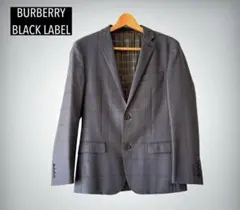 【BURBERRY】ブラックレーベル　テーラードジャケット　チェック　Mグレー系