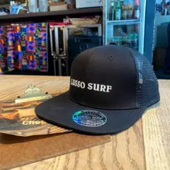 西海岸系　LUSSO SURF ロゴメッシュキャップ　ブラック　送料無料