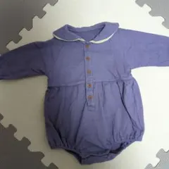襟付き ロンパース パープル サイズ70