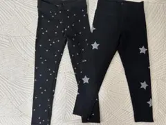 2枚　女の子　レギンス　GAP H &M 6-7 120 黒　ハート　星