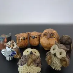 リンコナダ フクロウ 陶器製 置物 - メルカリ
