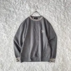 ミスターヴァン24秋冬裏起毛リブラインスウェットM灰MR.VANメンズトレーナー