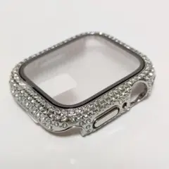 アップルウォッチ保護ケース　45mm　シルバー　キラキラ