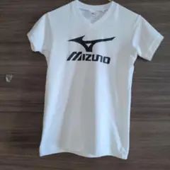 Mizuno ホワイト Vネック Tシャツ 140