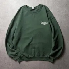 GILDAN ワンポイント刺繍ロゴ　団体スウェット　ストリート　緑　グリーン　L