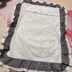 フリル付き 枕カバー ホワイト